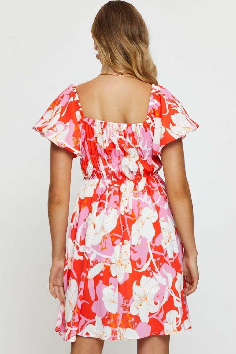 Print Mini Dress Short Sleeve sold by Ally Fashion product image thumbnail 5