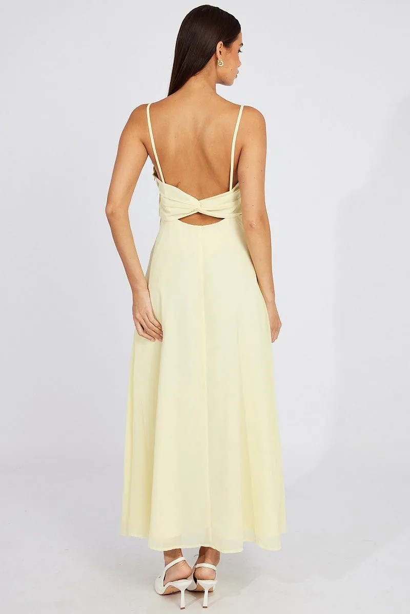 Yellow Maxi Dress Gathered Bust Strappy sold by Ally Fashion product image thumbnail 5