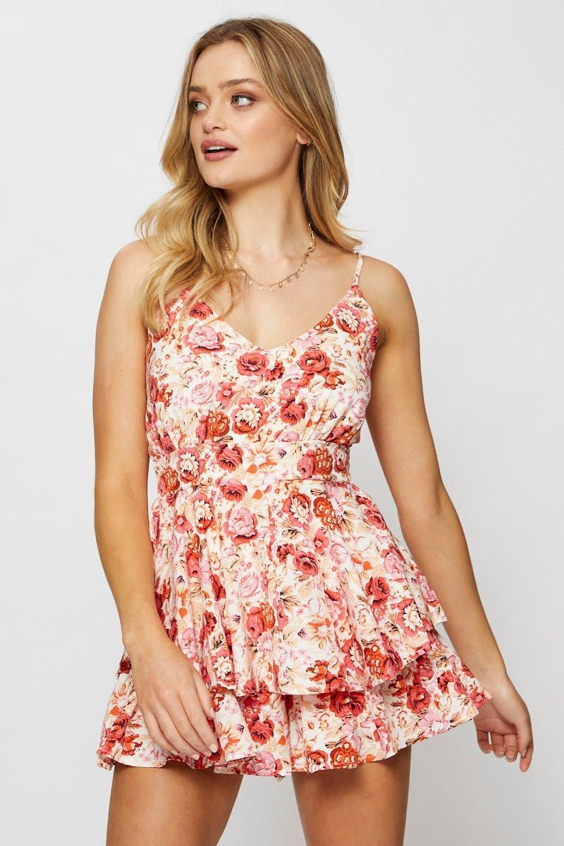 Print Playsuit Sleeveless sold by Ally Fashion