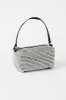 Silver Mini Crystal Detail Grab Bag sold by Ally Fashion