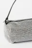 Silver Mini Crystal Detail Grab Bag sold by Ally Fashion