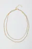 Gold Beads and Chain Layered Necklace sold by Ally Fashion