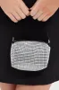 Silver Mini Crystal Detail Grab Bag sold by Ally Fashion