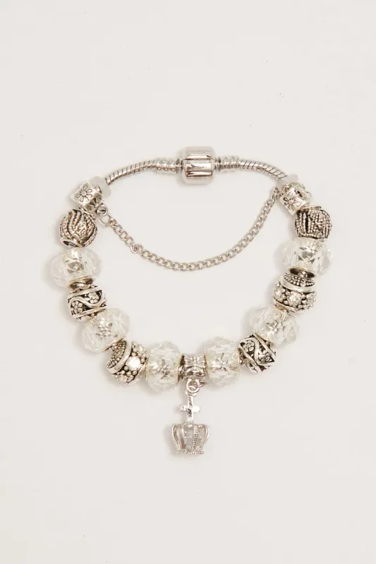 Silver Crown Charm Bracelet sold by Ally Fashion
