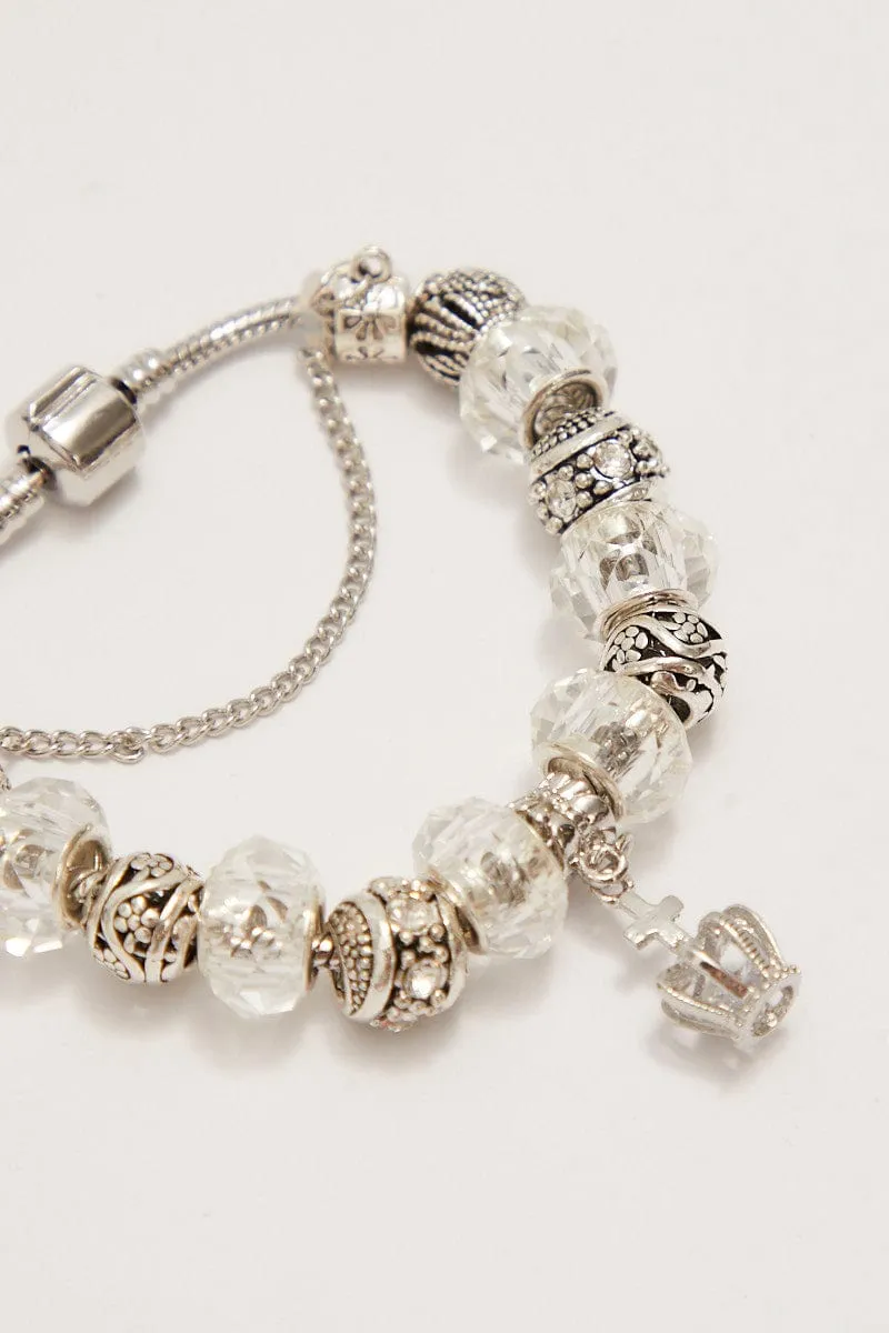 Silver Crown Charm Bracelet sold by Ally Fashion product image thumbnail 2