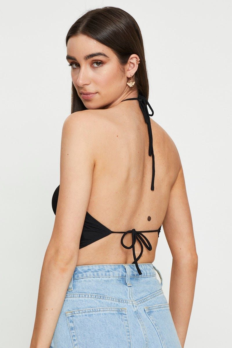 Black Halter Top sold by Ally Fashion product image thumbnail 5