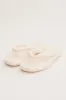 White Chunky Flat Slides sold by Ally Fashion