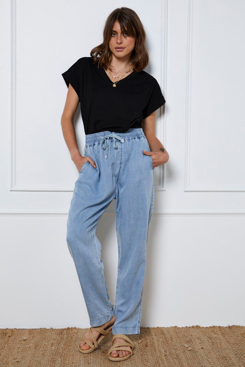 Blue Jeans High Rise Denim sold by Ally Fashion