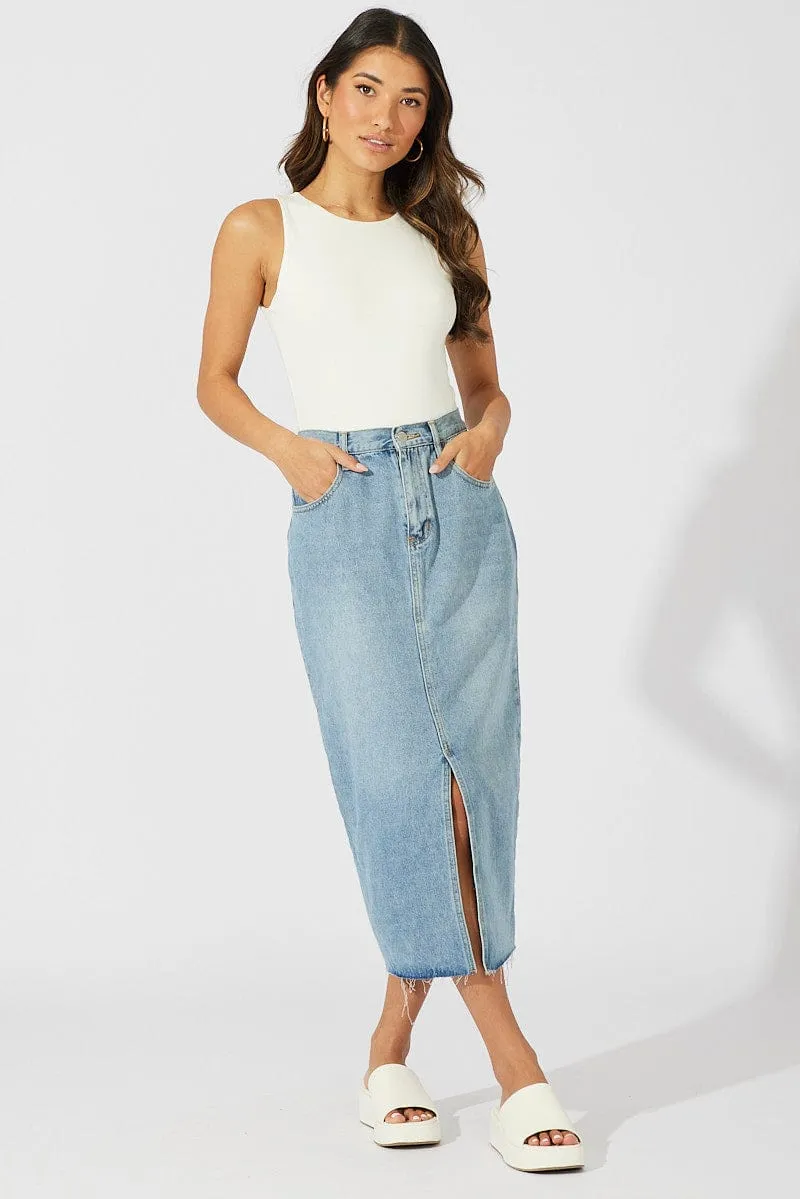 White Bodysuit Sleeveless Crew Neck sold by Ally Fashion product image thumbnail 3