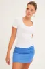 Blue Mini Skirt High Rise sold by Ally Fashion