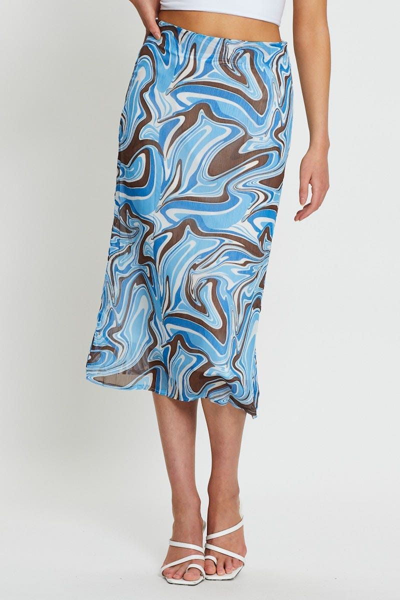 Print Midi Skirt Relaxed sold by Ally Fashion product image thumbnail 2