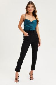 Black Slim Pants High Rise sold by Ally Fashion