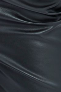 Black Straight Fit Pants High Rise Faux Leather sold by Ally Fashion