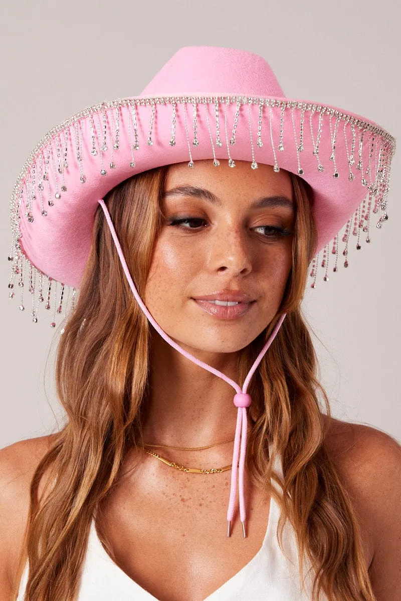 Pink Festival Cowboy Hat sold by Ally Fashion