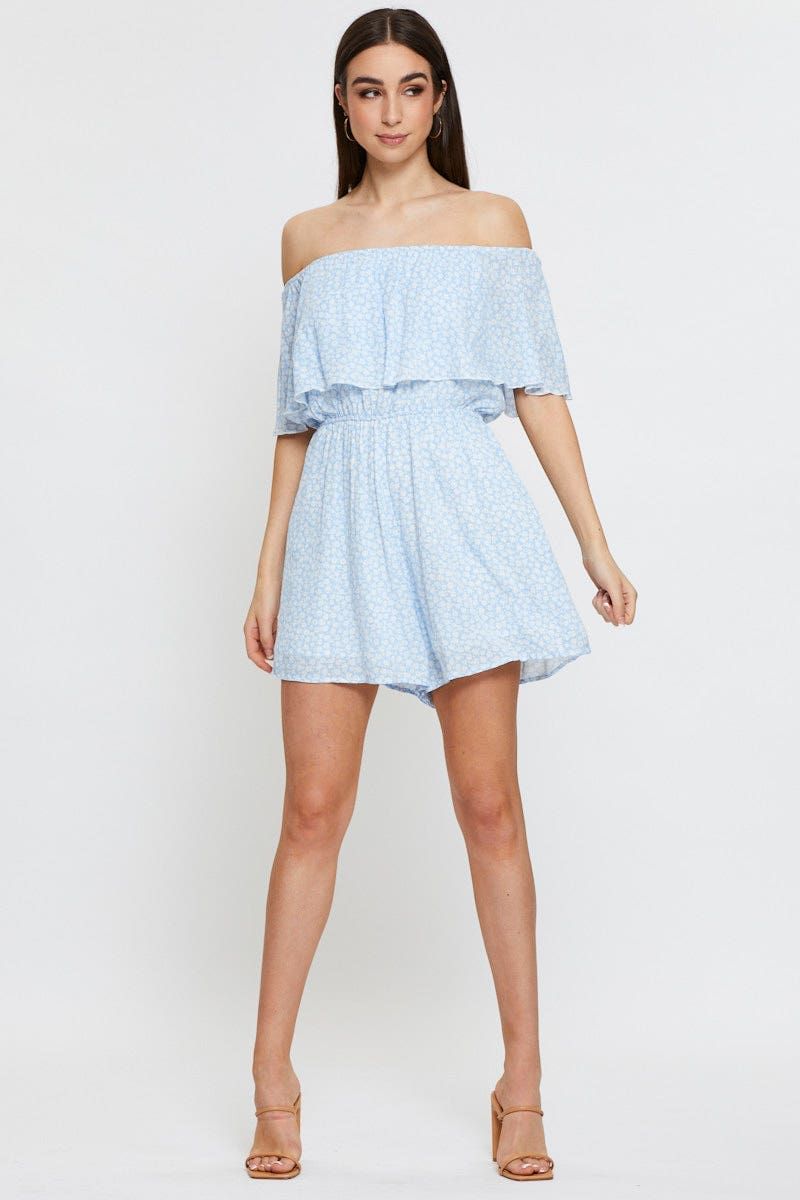 Print Playsuit Off Shoulder sold by Ally Fashion product image thumbnail 2
