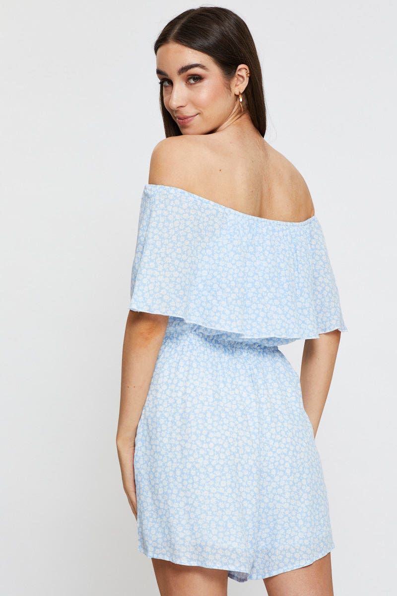 Print Playsuit Off Shoulder sold by Ally Fashion product image thumbnail 5