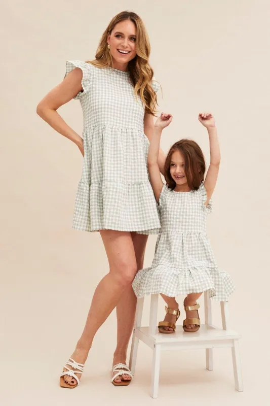 Check Short Sleeve Smock Dress sold by Ally Fashion