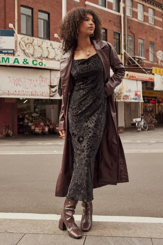 Black Maxi Dress Sleeveless Burn Out sold by Ally Fashion