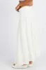 White Maxi Skirt Tiered High Rise Linen Blend sold by Ally Fashion