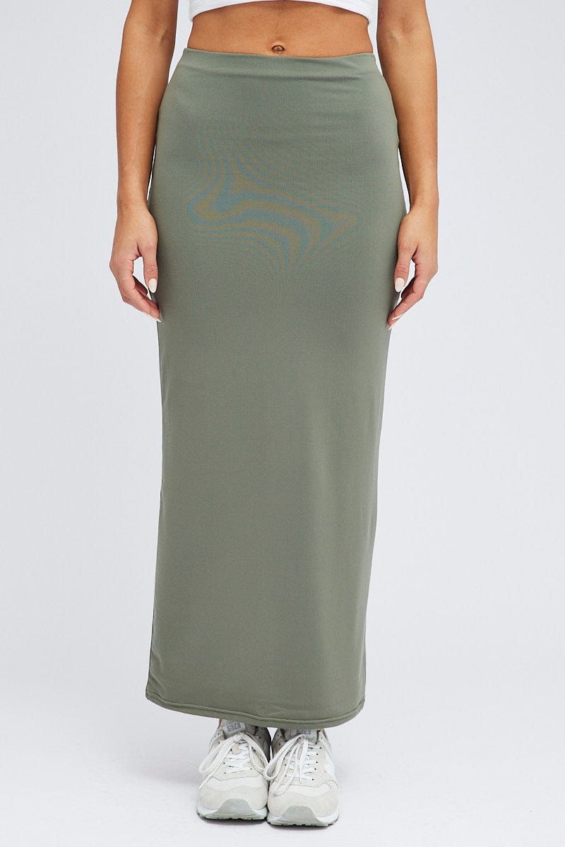 Green Supersoft Slim Fit Maxi Skirt sold by Ally Fashion product image thumbnail 2