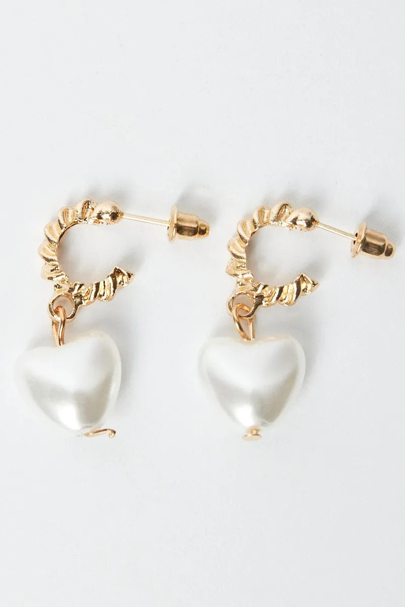 Gold Heart Earrings sold by Ally Fashion