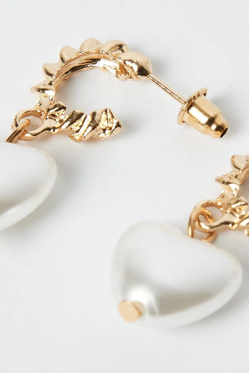 Gold Heart Earrings sold by Ally Fashion product image thumbnail 2