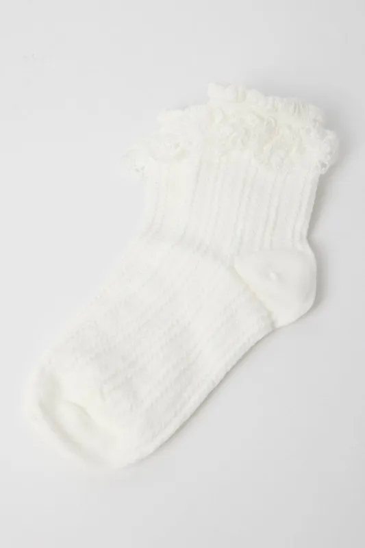 White Lace Frill Socks sold by Ally Fashion