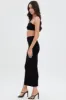 Black Ruched Midi Skirt sold by Ally Fashion