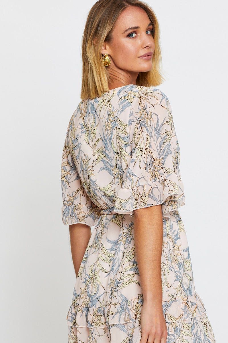 Print Mini Dress Short Sleeve sold by Ally Fashion product image thumbnail 2