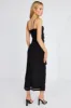 Black Maxi Dress Frilled Mesh sold by Ally Fashion