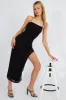 Black Maxi Dress Frilled Mesh sold by Ally Fashion