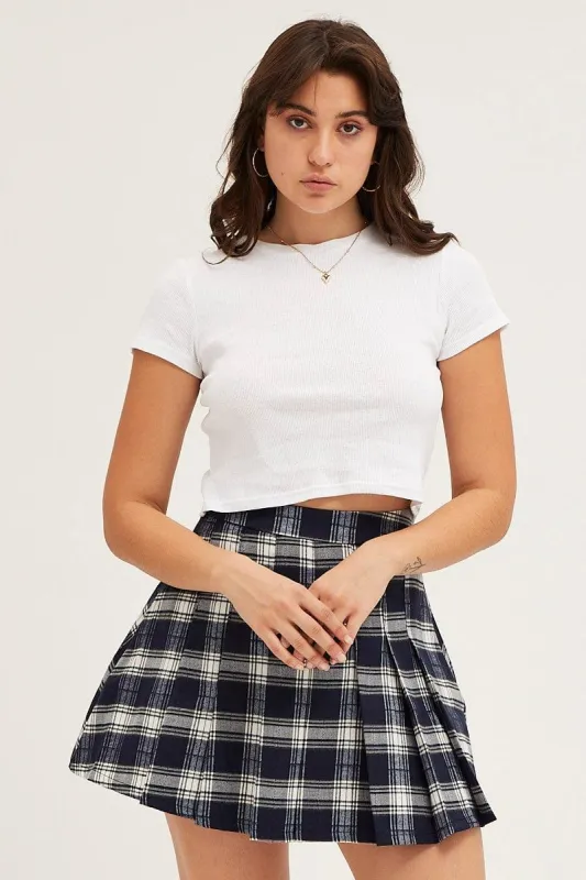 Check High Waist Check Pleated Tennis Skirt sold by Ally Fashion
