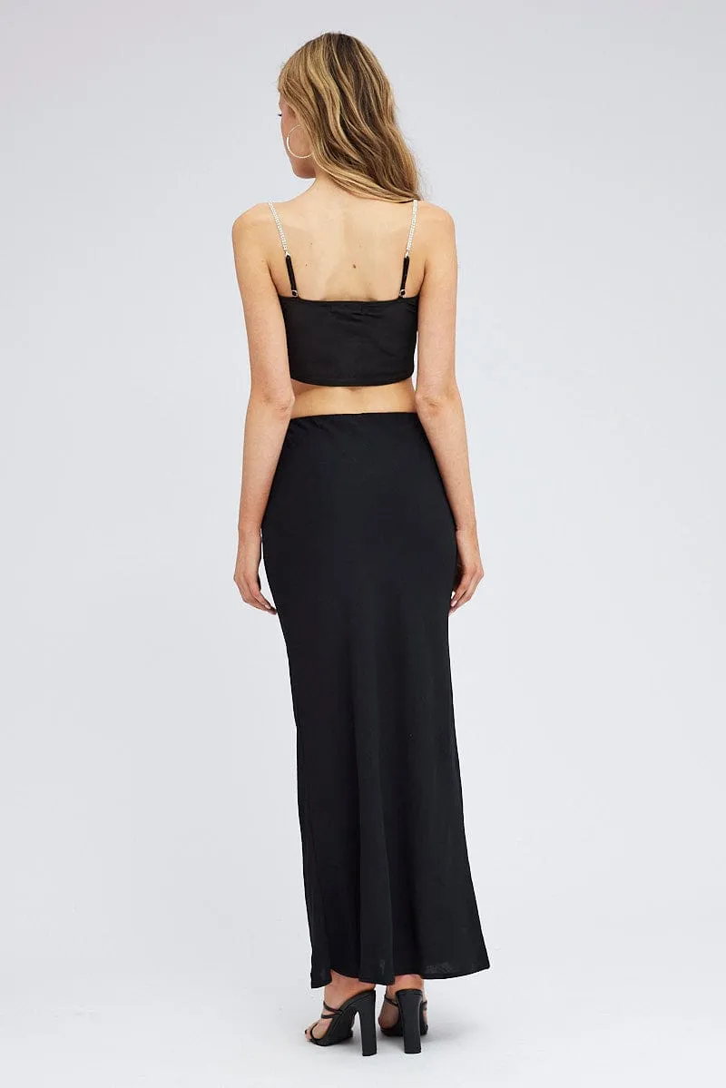 Black Maxi Bias Skirt sold by Ally Fashion product image thumbnail 5