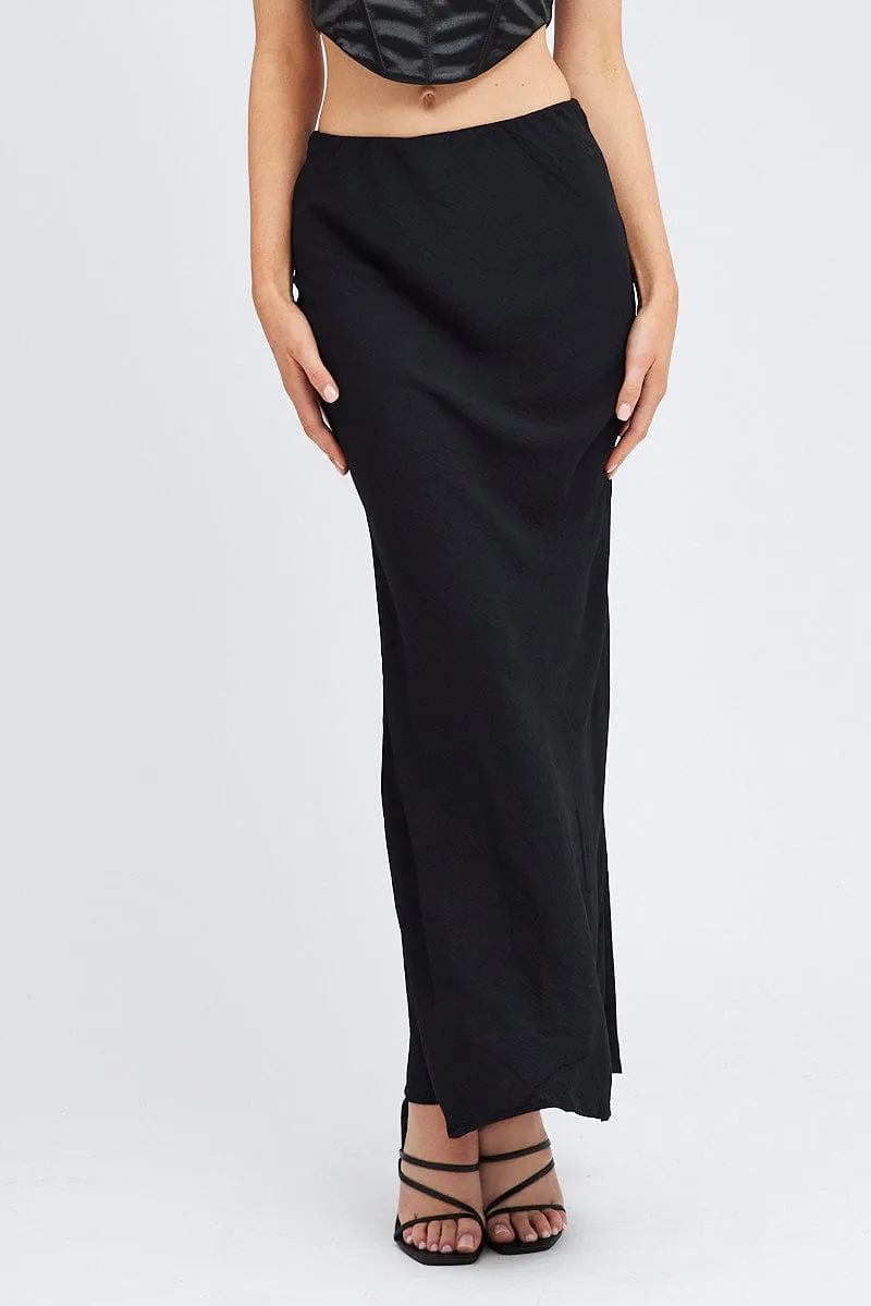 Black Maxi Bias Skirt sold by Ally Fashion product image thumbnail 2