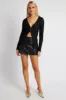 Black Textured Top Long Sleeve sold by Ally Fashion