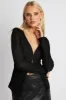 Black Textured Top Long Sleeve sold by Ally Fashion