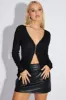 Black Textured Top Long Sleeve sold by Ally Fashion