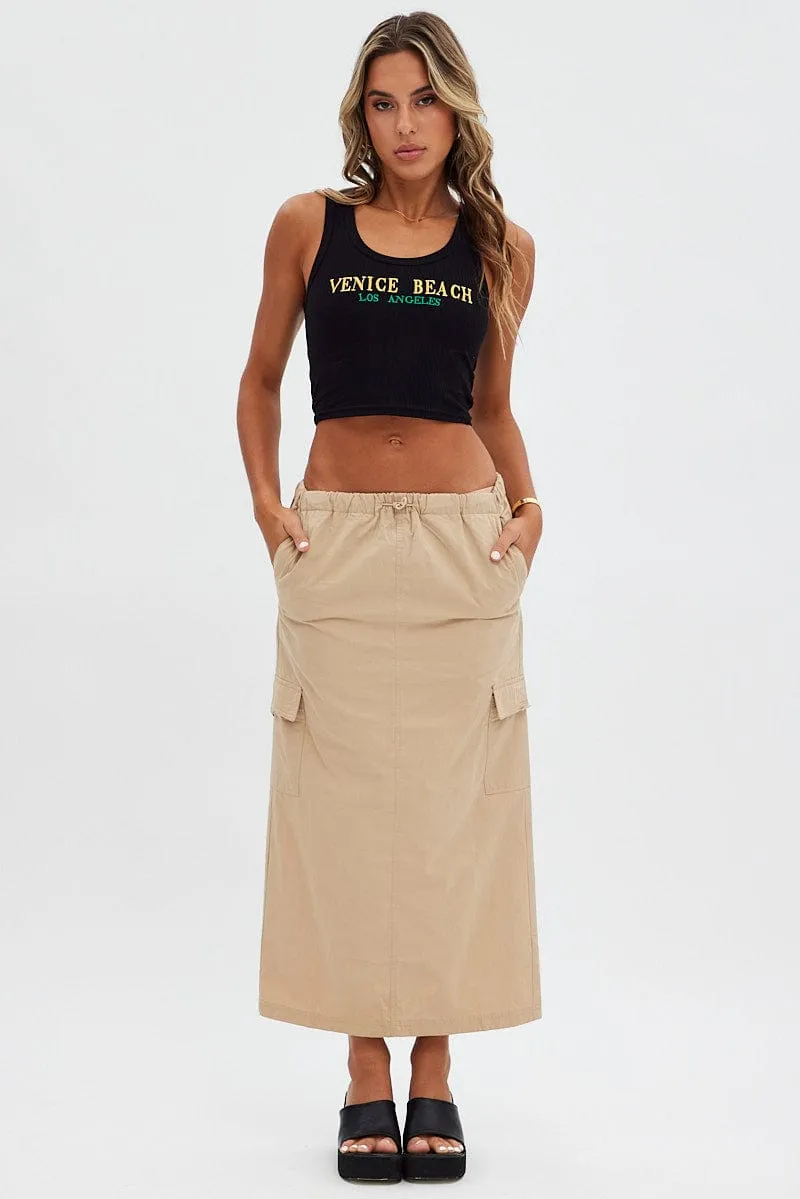 Black Rib Tank Scoop Neck Sleeveless sold by Ally Fashion product image thumbnail 2