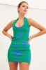 Print Knit Dress Sleeveless Mini Halter sold by Ally Fashion