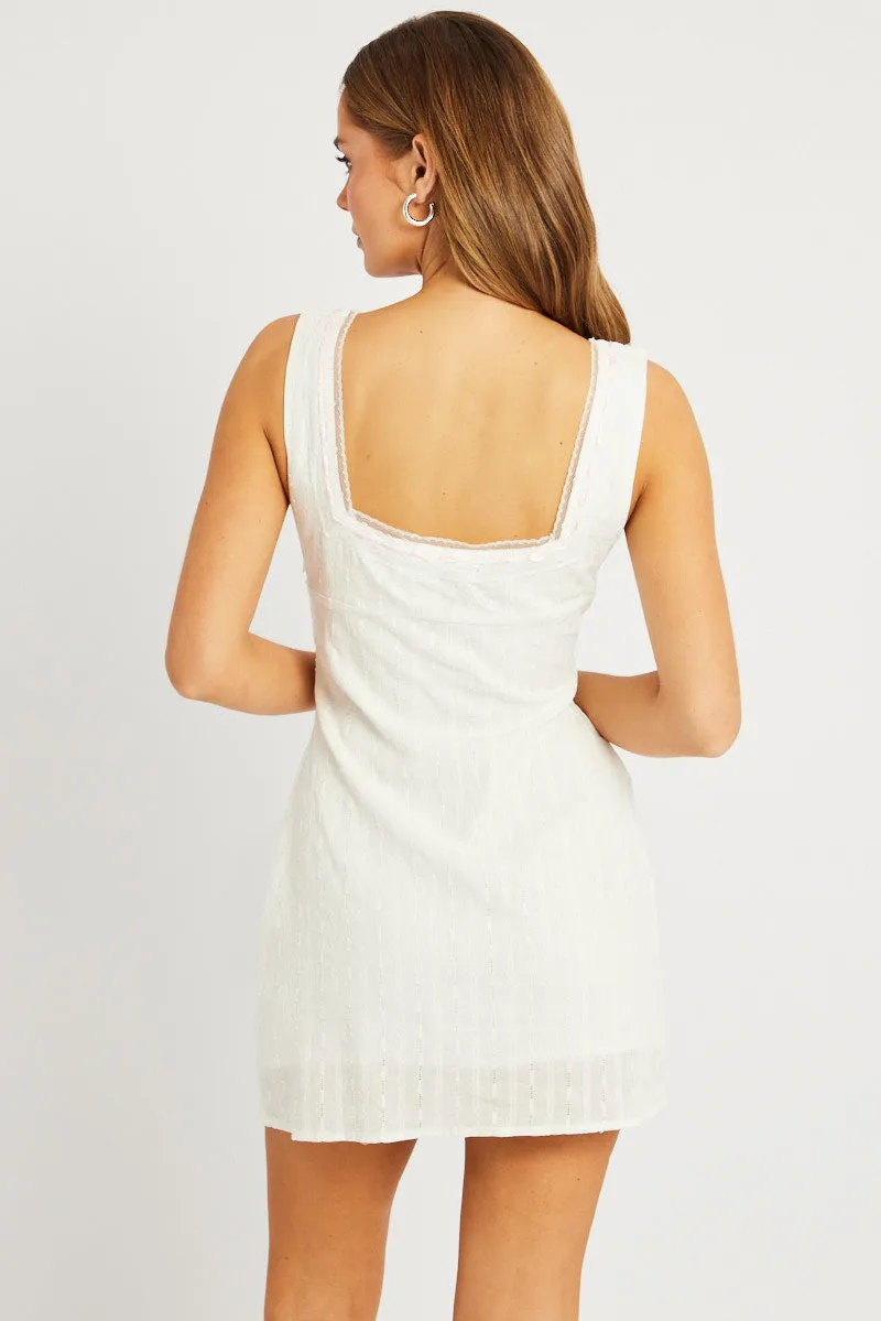 White Mini Dress Sleeveless sold by Ally Fashion product image thumbnail 5