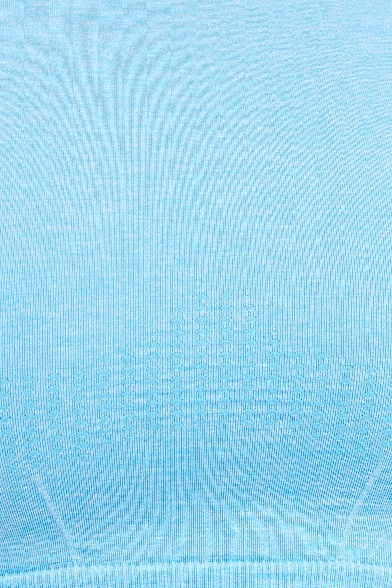 Blue Seamless Crop Top And Shorts Activewear Set sold by Ally Fashion product image thumbnail 6