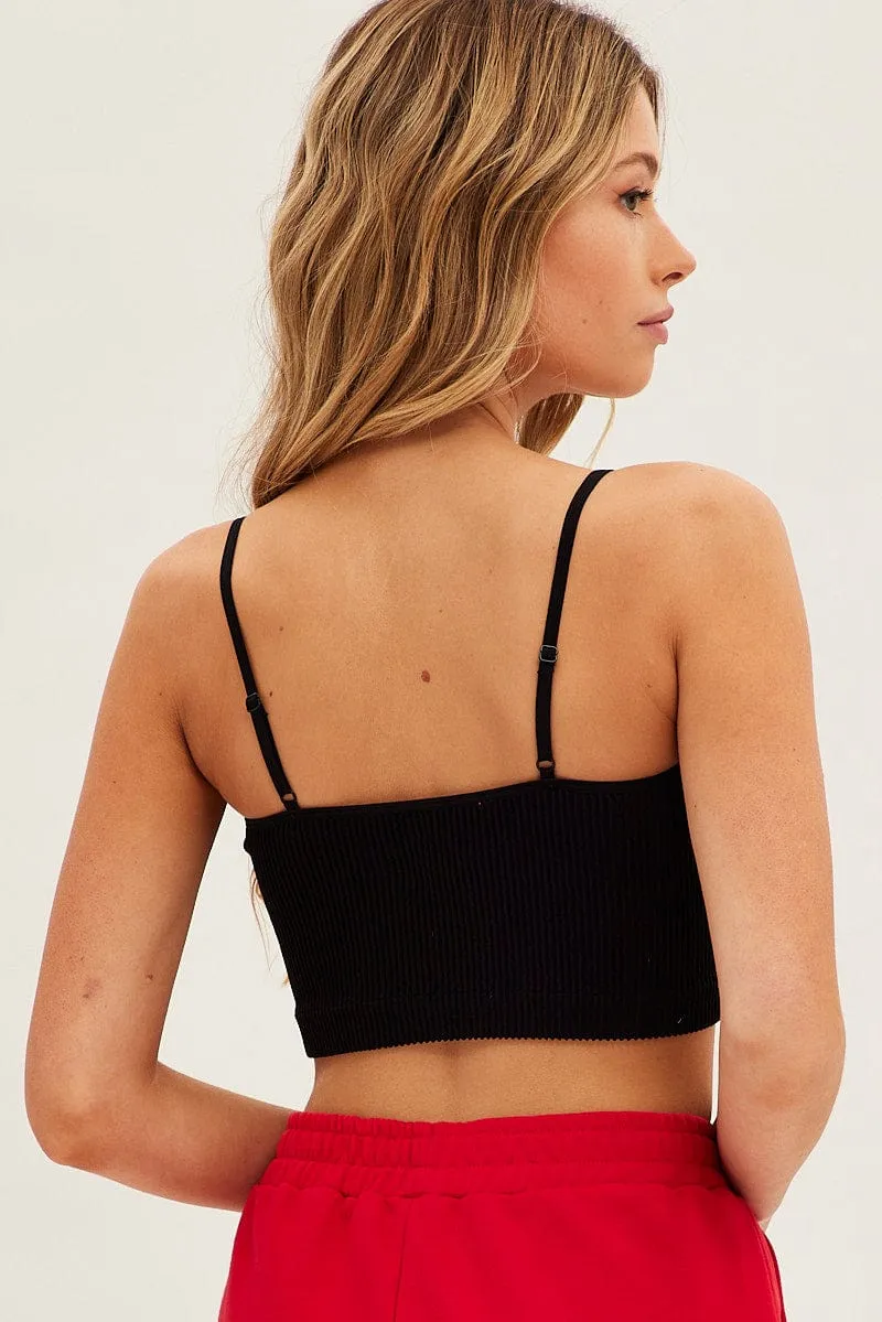 Black Singlet Top Seamless sold by Ally Fashion product image thumbnail 5