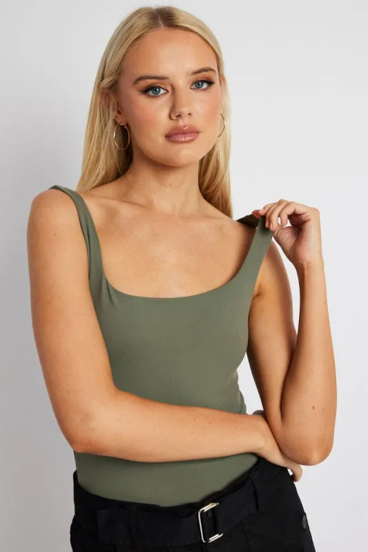 Green Supersoft Top Sleeveless sold by Ally Fashion