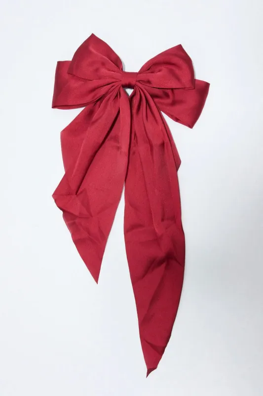 Red Large Bow Hair Clip sold by Ally Fashion