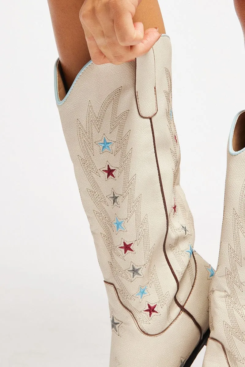 White Star Decor Cowboy Boots sold by Ally Fashion product image thumbnail 2