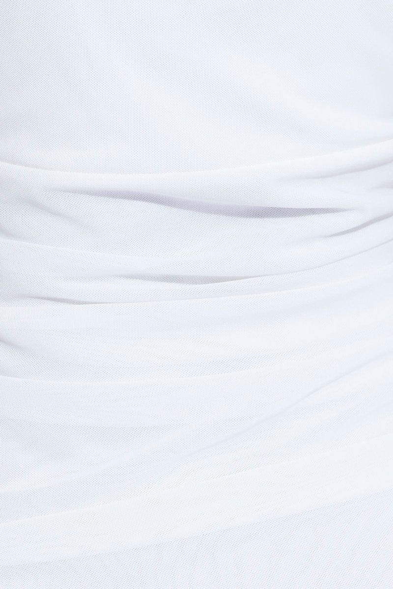 White Bodycon Dress Sleeveless Midi Mesh sold by Ally Fashion product image thumbnail 6