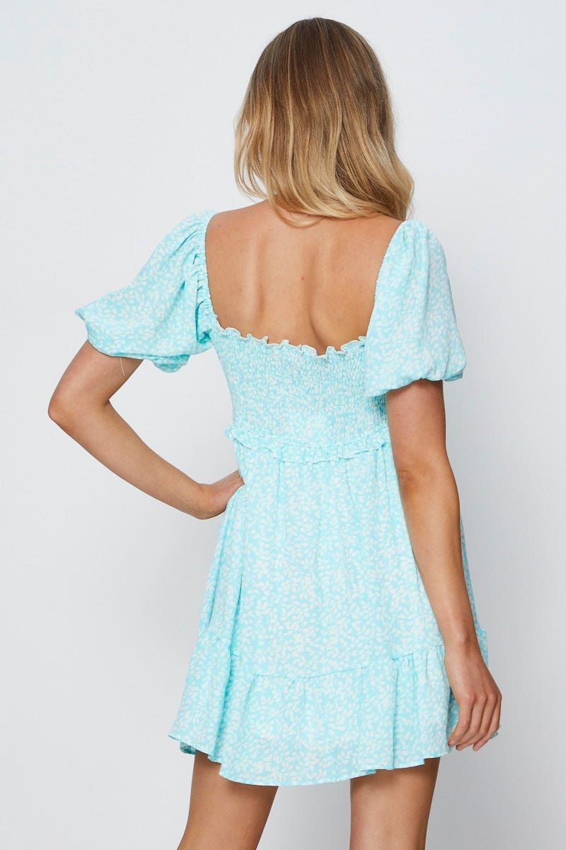 Print Mini Dress Square Neck sold by Ally Fashion product image thumbnail 5