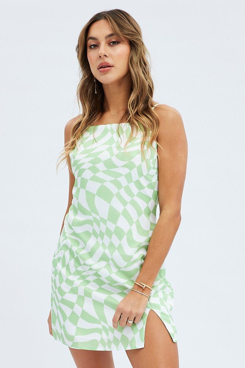 Abstract Print Mini Dress Short Sleeve sold by Ally Fashion product image thumbnail 3