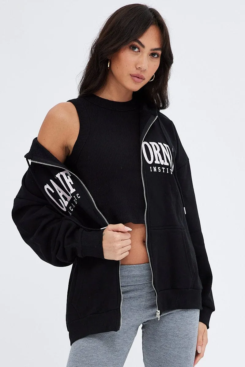 Black Crop Tank Top Crew neck sold by Ally Fashion