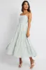 Green Check Midi Dress Sleeveless Tie Back sold by Ally Fashion